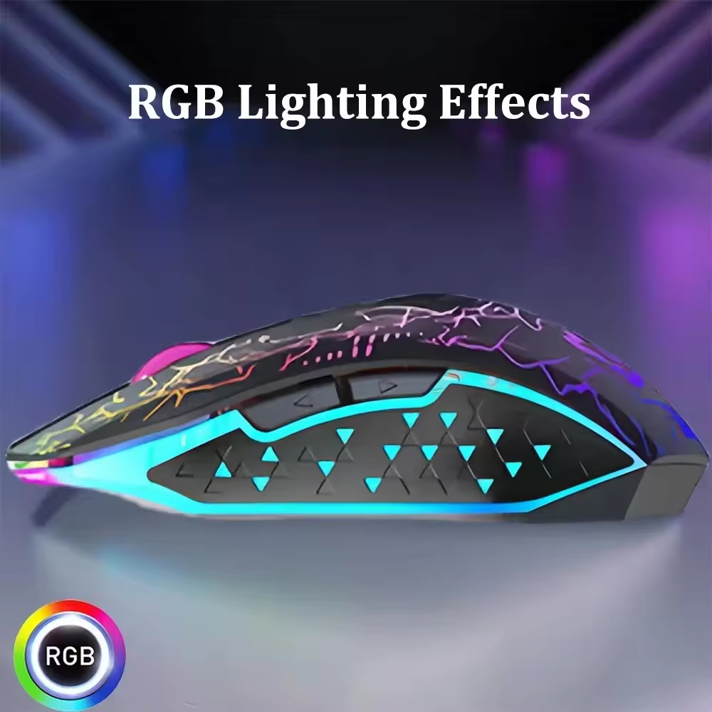2.4G Rechargeable Bt RGB Backlight Mechanical Wireless Gaming Mouse