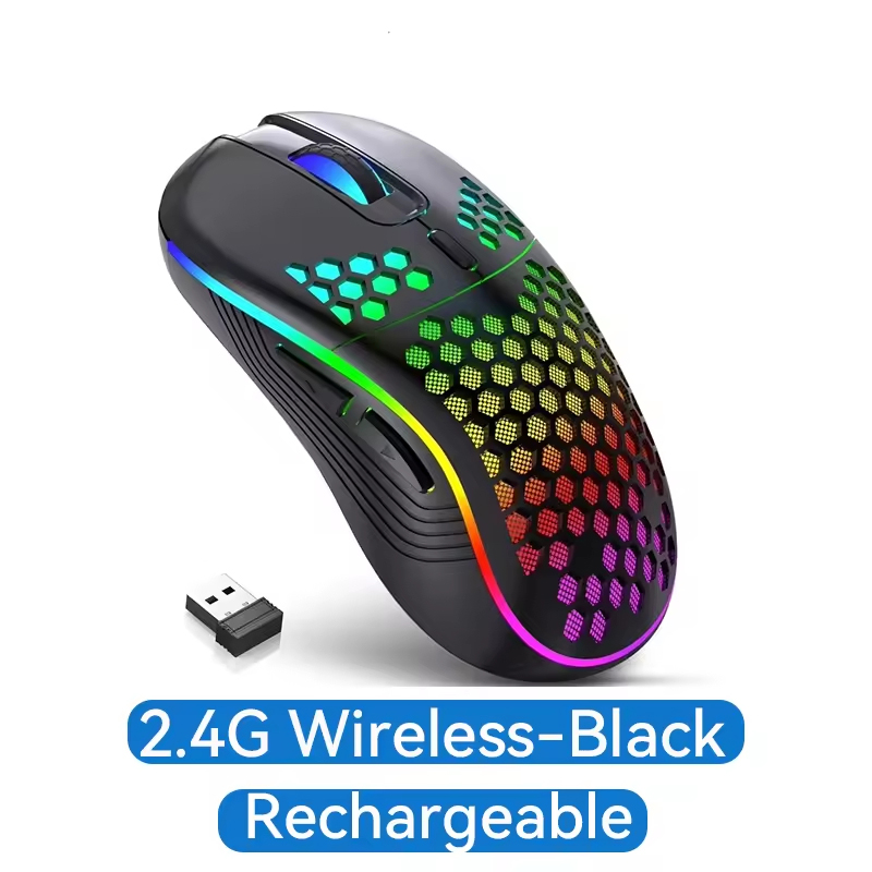 6D 7200DPI Optical Sensor RGB Backlight Ergonomic Mice Wireless Gaming Mouse